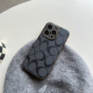 Coach iPhone Case Leather Black -QBK240513 mysite