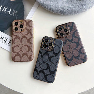 Coach iPhone Case Leather Black -QBK240513 mysite
