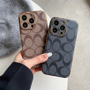 Coach iPhone Case Leather Black -QBK240513 mysite