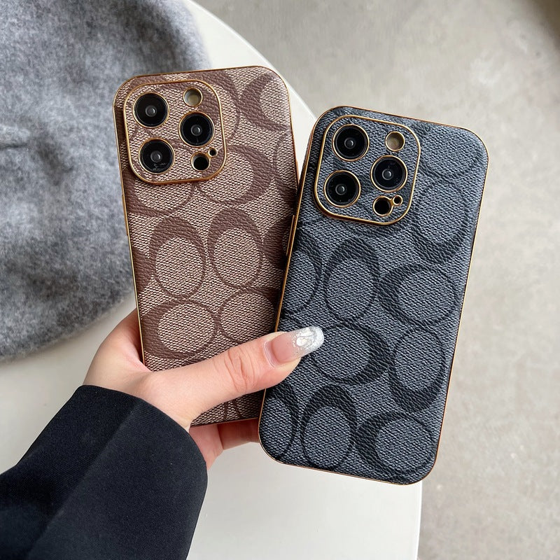 Coach iPhone Case Leather Black -QBK240513 mysite