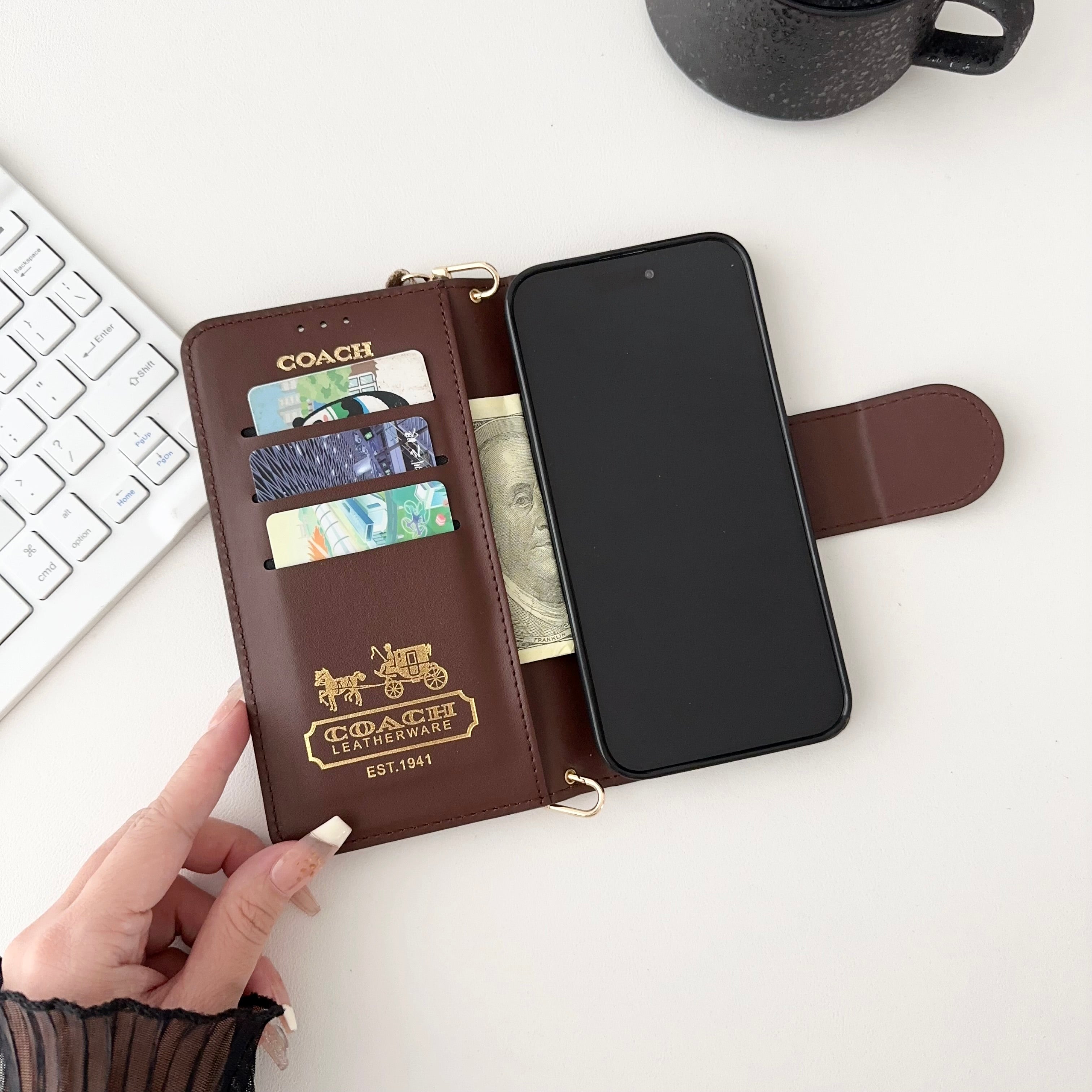 CCH iPhone Case  Leather Flip Case with Card Holder mysite