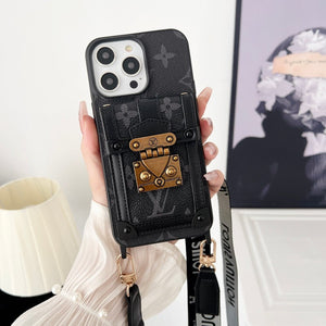 Lou Black & White Crossbody Chain iPhone Case mysite