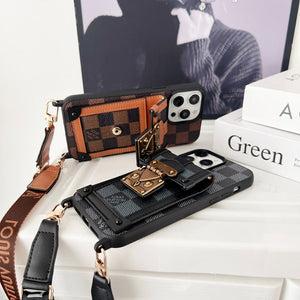 Lou Black & White Crossbody Chain iPhone Case mysite