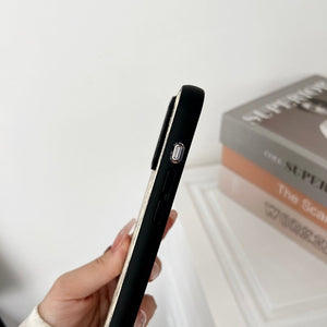 Lou Black & White Crossbody iPhone Case - Bestocase