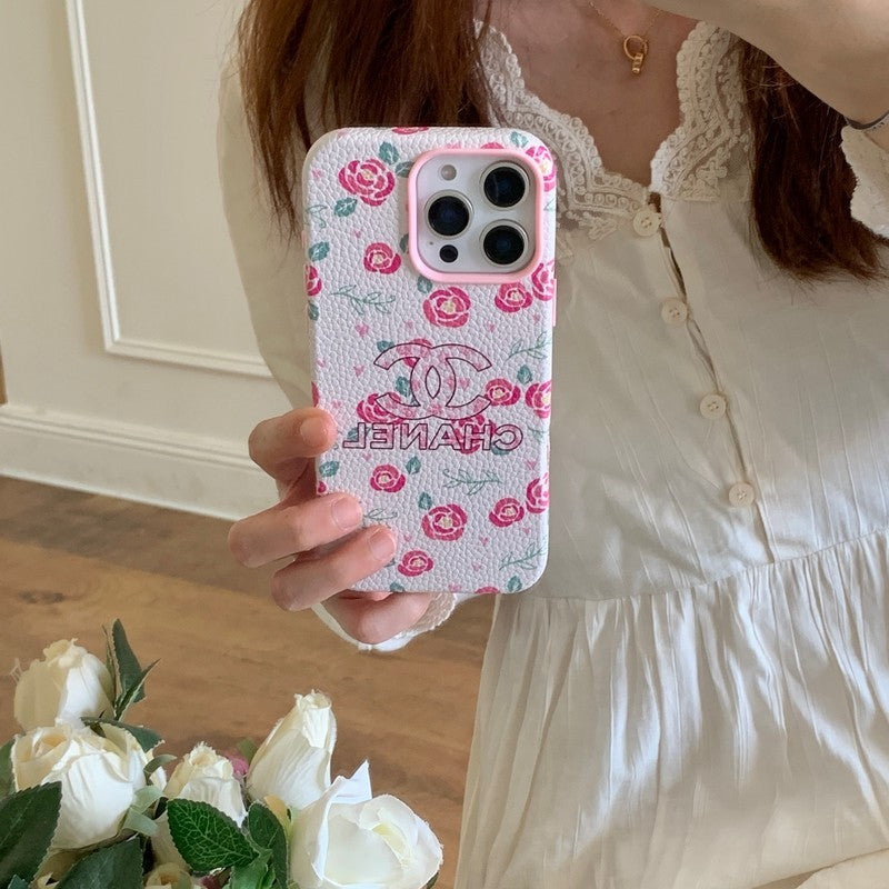 CC Flower Leather iPhone Case - Bestocase