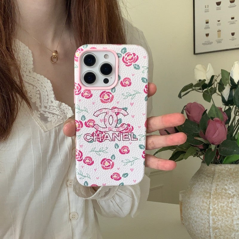 CC Flower Leather iPhone Case - Bestocase