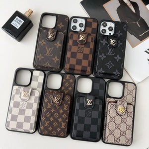 Lou Black & White Card Bag iPhone Case - Bestocase