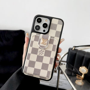 Lou Black & White Card Bag iPhone Case - Bestocase