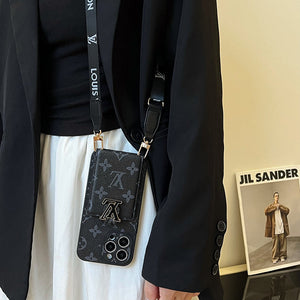 Lou Card Bag Chain Black iPhone Case - Bestocase
