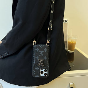 Lou Card Bag Chain Black iPhone Case - Bestocase