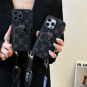 Lou Card Bag Chain Black iPhone Case - Bestocase