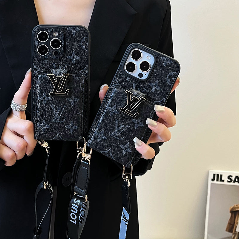 Lou Card Bag Chain Black iPhone Case - Bestocase