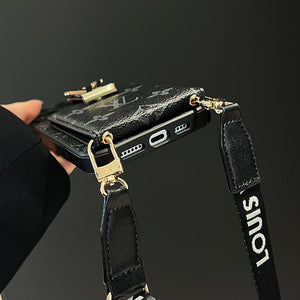 Lou Card Bag Chain Black iPhone Case - Bestocase