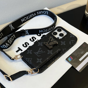 Lou Card Bag Chain Black iPhone Case - Bestocase