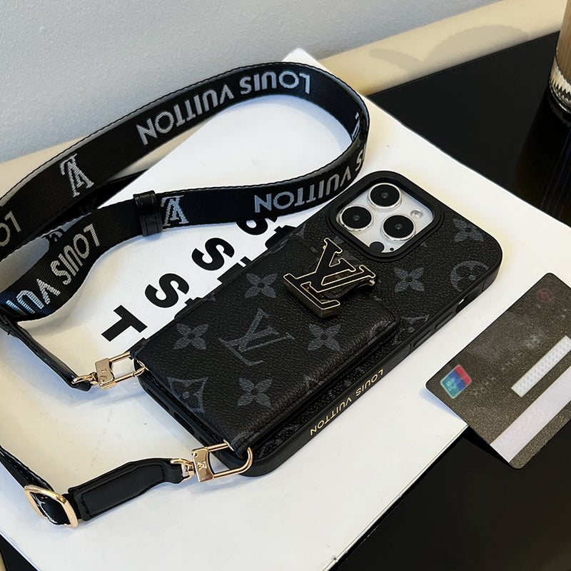 Lou Card Bag Chain Black iPhone Case - Bestocase