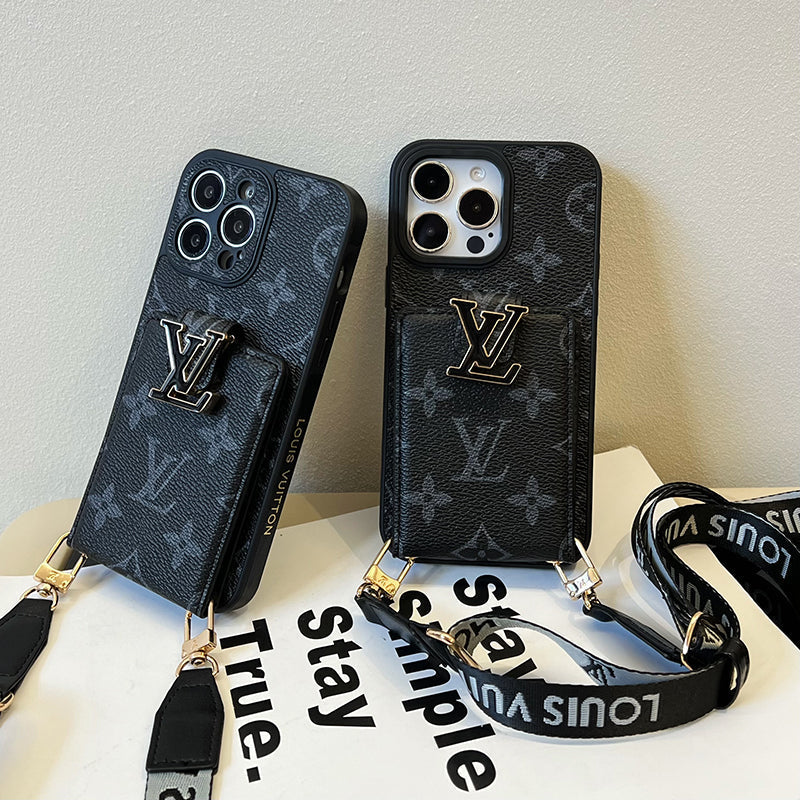 Lou Card Bag Chain Black iPhone Case - Bestocase