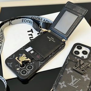 Lou Card Bag Chain Black iPhone Case - Bestocase