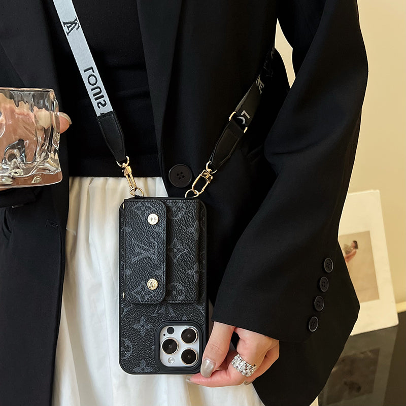 Lou Card Bag Chain Black iPhone Case - Bestocase