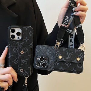 Lou Card Bag Chain Black iPhone Case - Bestocase