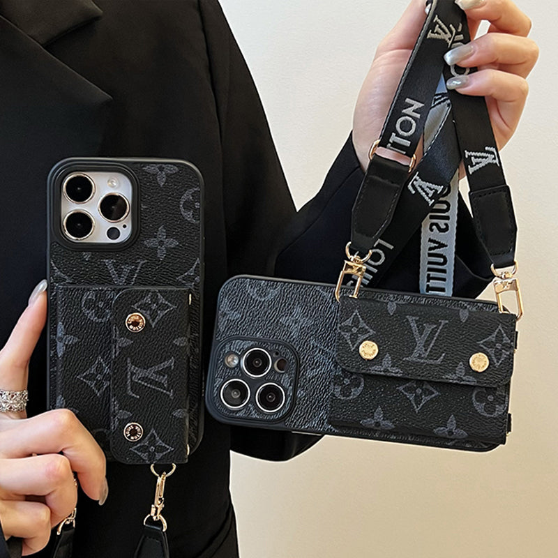Lou Card Bag Chain Black iPhone Case - Bestocase
