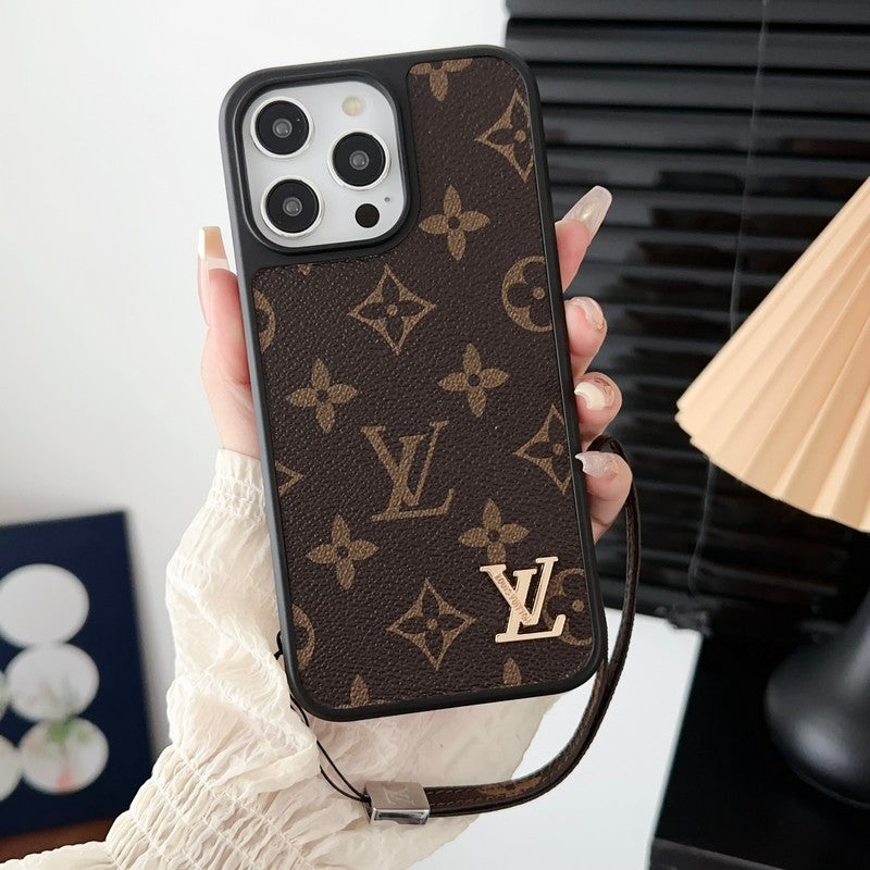 Lou Classic Brown Hand Chain iPhone Case - Bestocase
