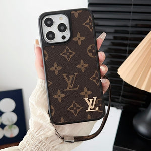 Lou Classic Brown Hand Chain iPhone Case - Bestocase