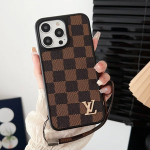 Lou Classic Brown Hand Chain iPhone Case - Bestocase