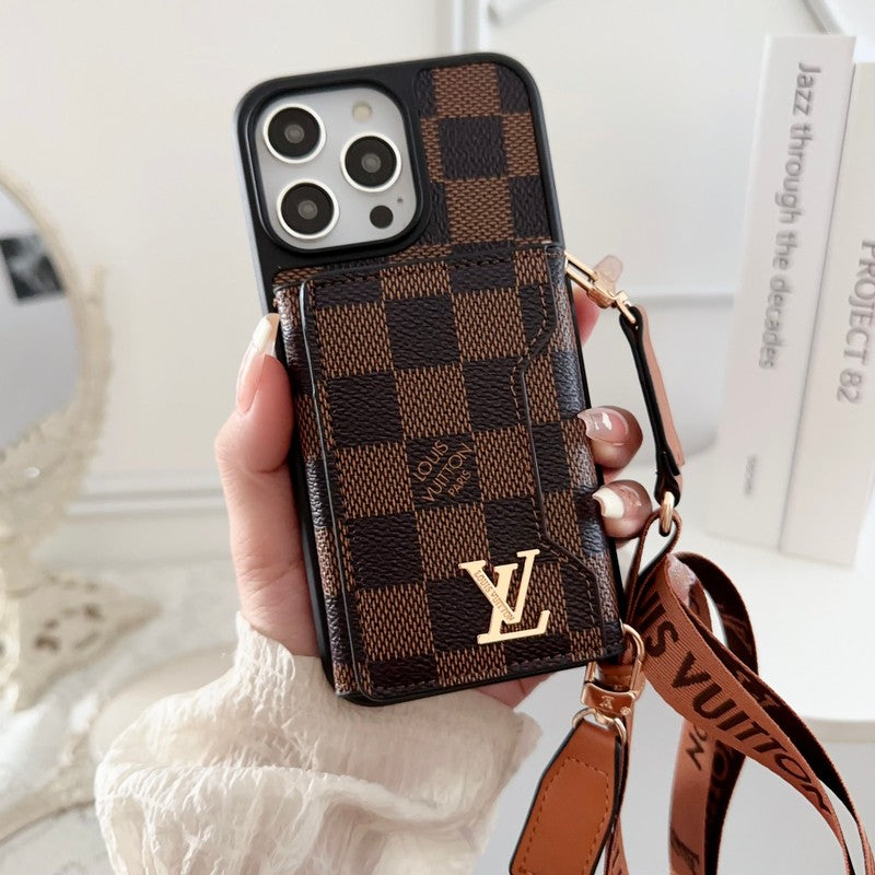 Lou Side Card Bag Crossbody Chain iPhone Case - Bestocase