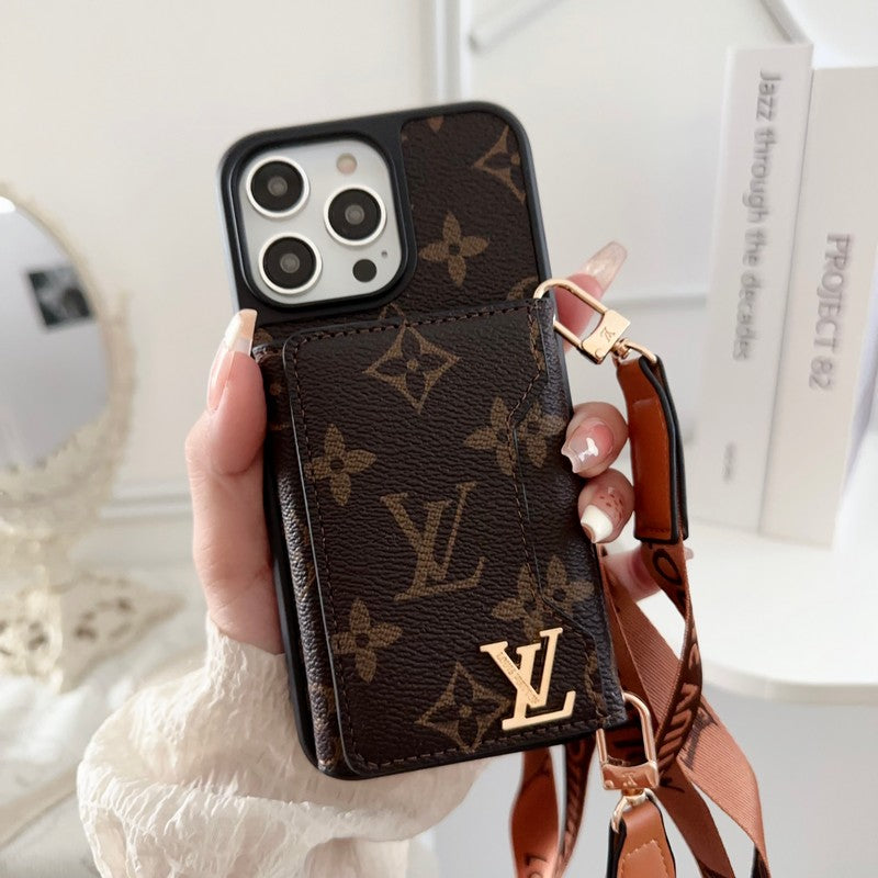 Lou Side Card Bag Crossbody Chain iPhone Case - Bestocase