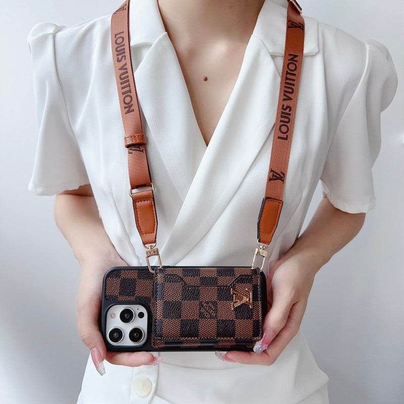 Lou Side Card Bag Crossbody Chain iPhone Case - Bestocase