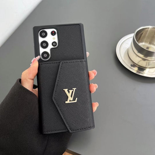 Black Card Holder Galaxy Case For Samsung