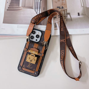 Lou GG Card Holder Chain iPhone Case - Bestocase