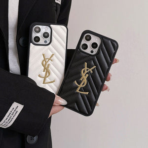 Saint Black & White Leather iPhone Case - Bestocase