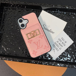 Lou Card Bag Gold Logo iPhone Case - Bestocase