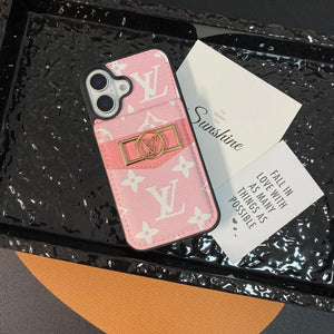 Lou Card Bag Gold Logo iPhone Case - Bestocase