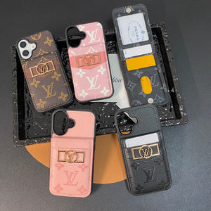 Lou Card Bag Gold Logo iPhone Case - Bestocase