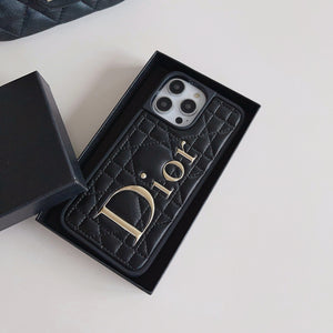 CD Gold Logo Leather iPhone Case mysite