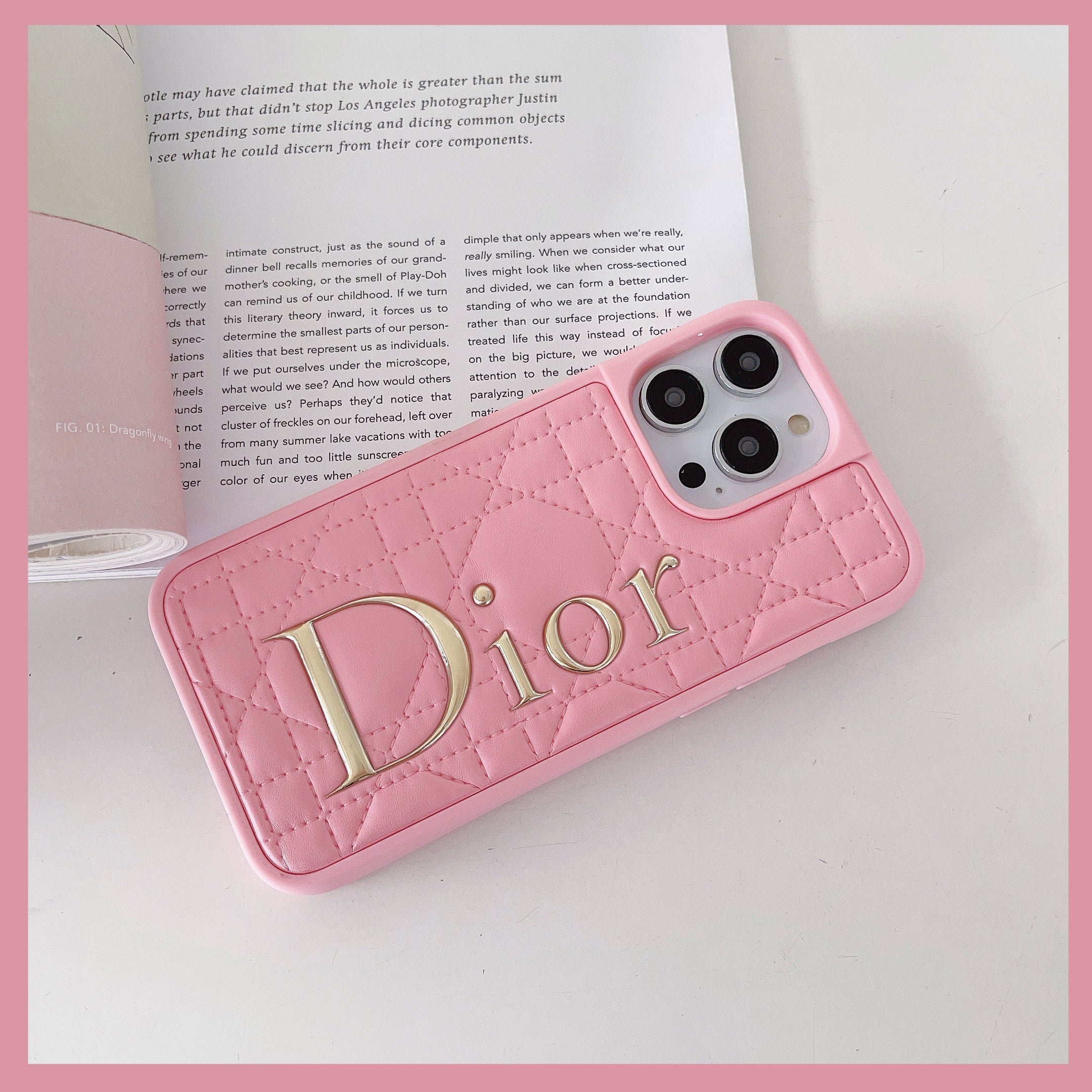 CD Gold Logo Leather iPhone Case mysite