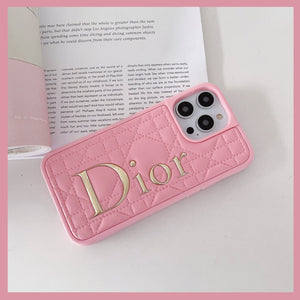 CD Gold Logo Leather iPhone Case mysite