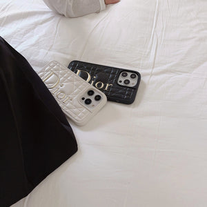 CD Gold Logo Leather iPhone Case mysite