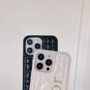 CD Gold Logo Leather iPhone Case mysite