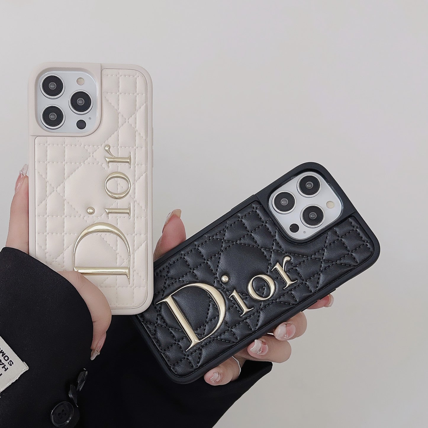 CD Gold Logo Leather iPhone Case mysite