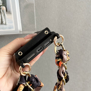 H Card Bag Scarves Leather iPhone Case - Bestocase