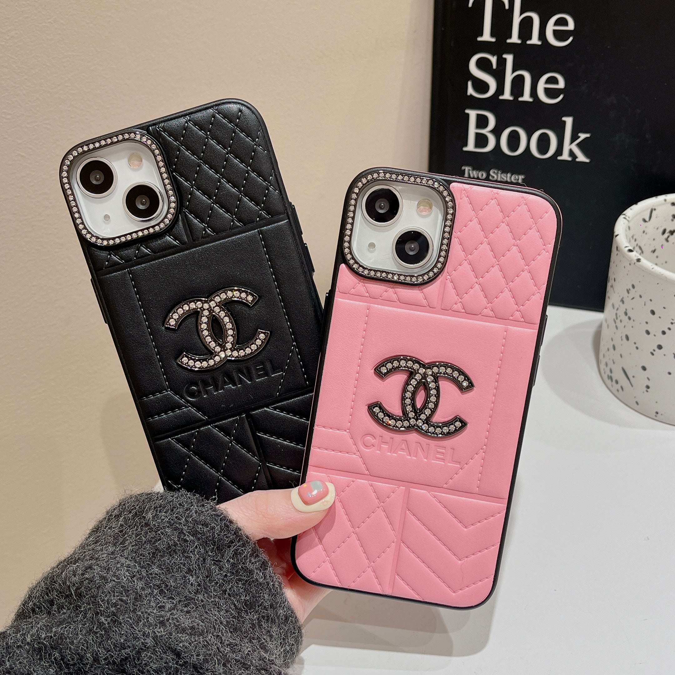 CC Rhombus Leather iPhone Case - Bestocase