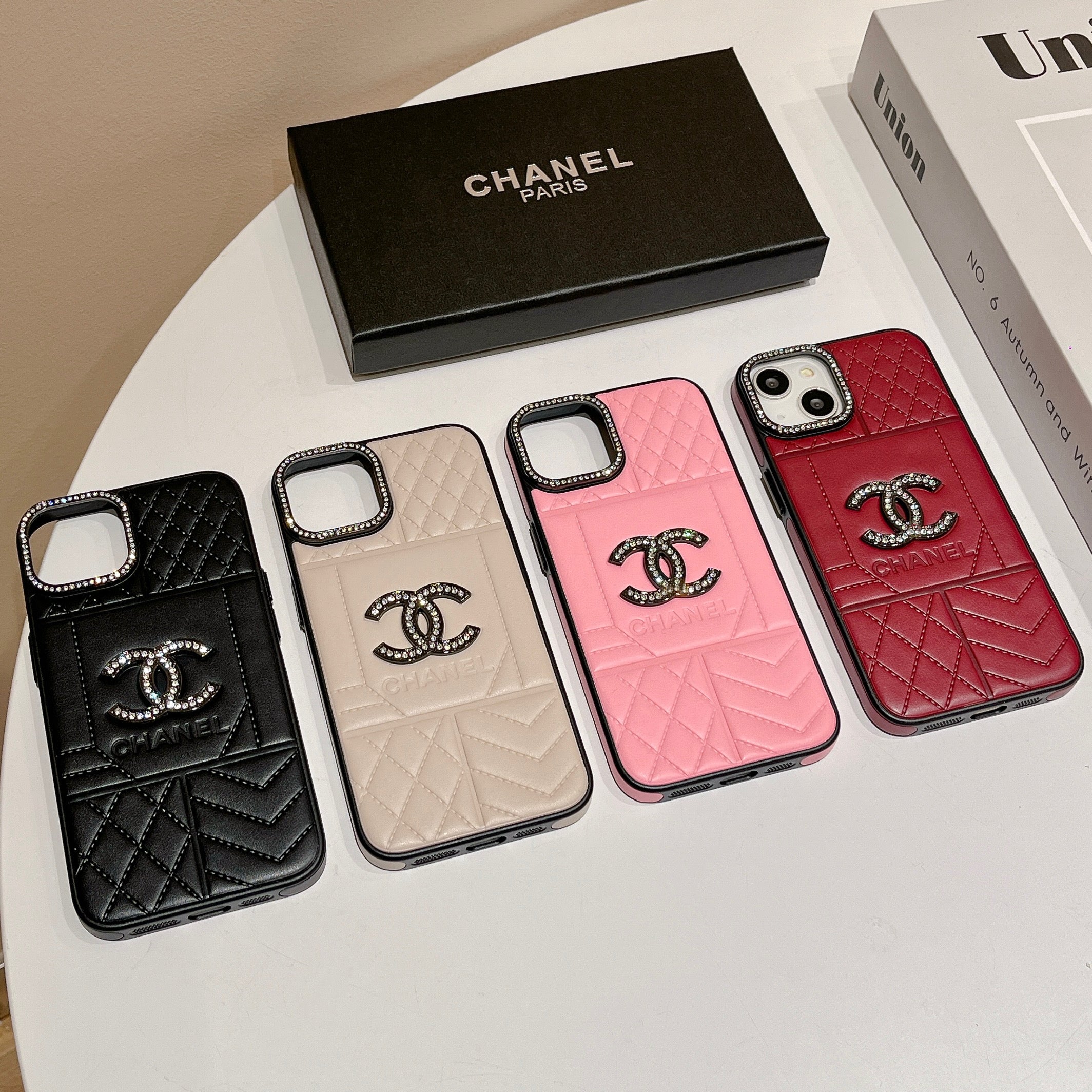 CC Rhombus Leather iPhone Case - Bestocase
