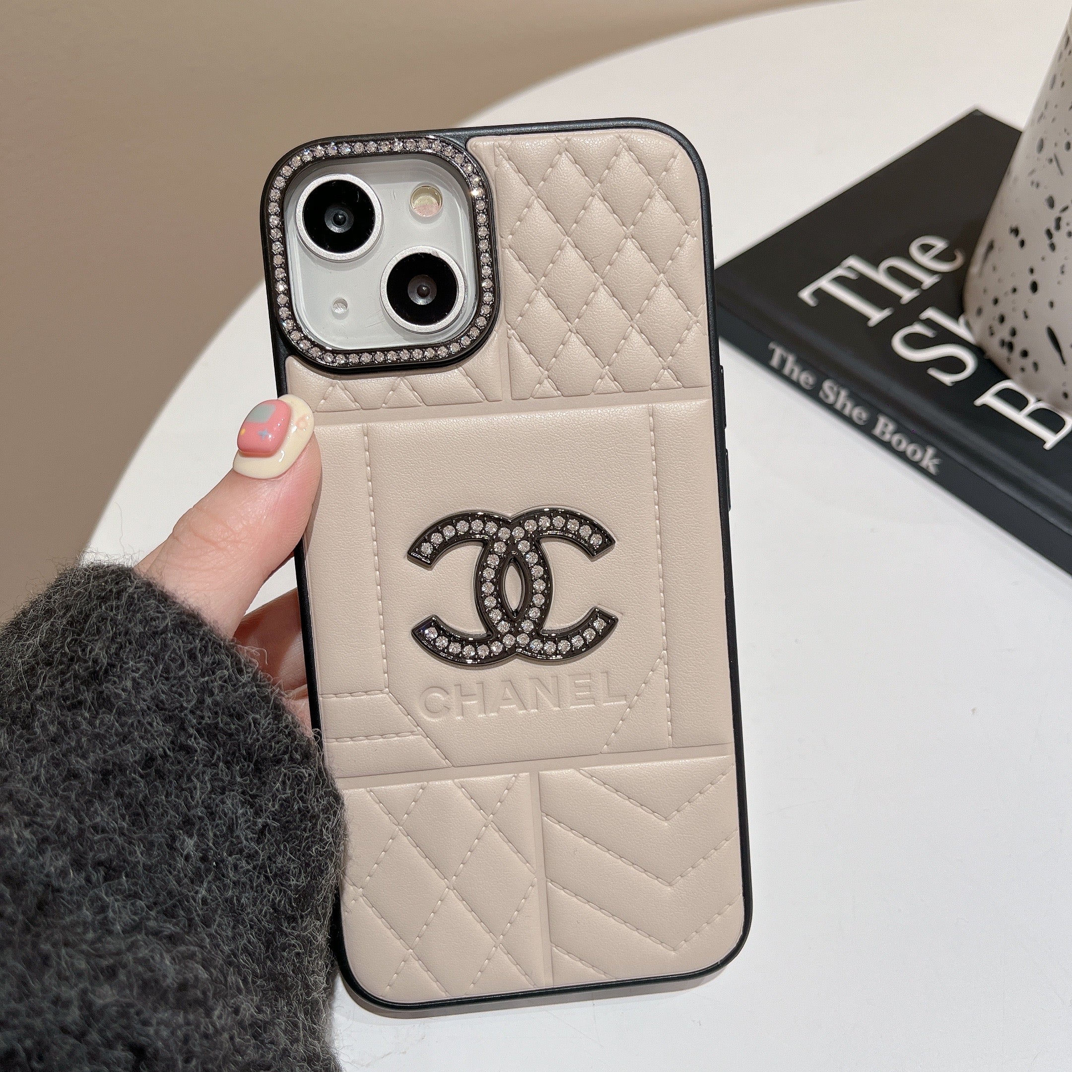 CC Rhombus Leather iPhone Case - Bestocase