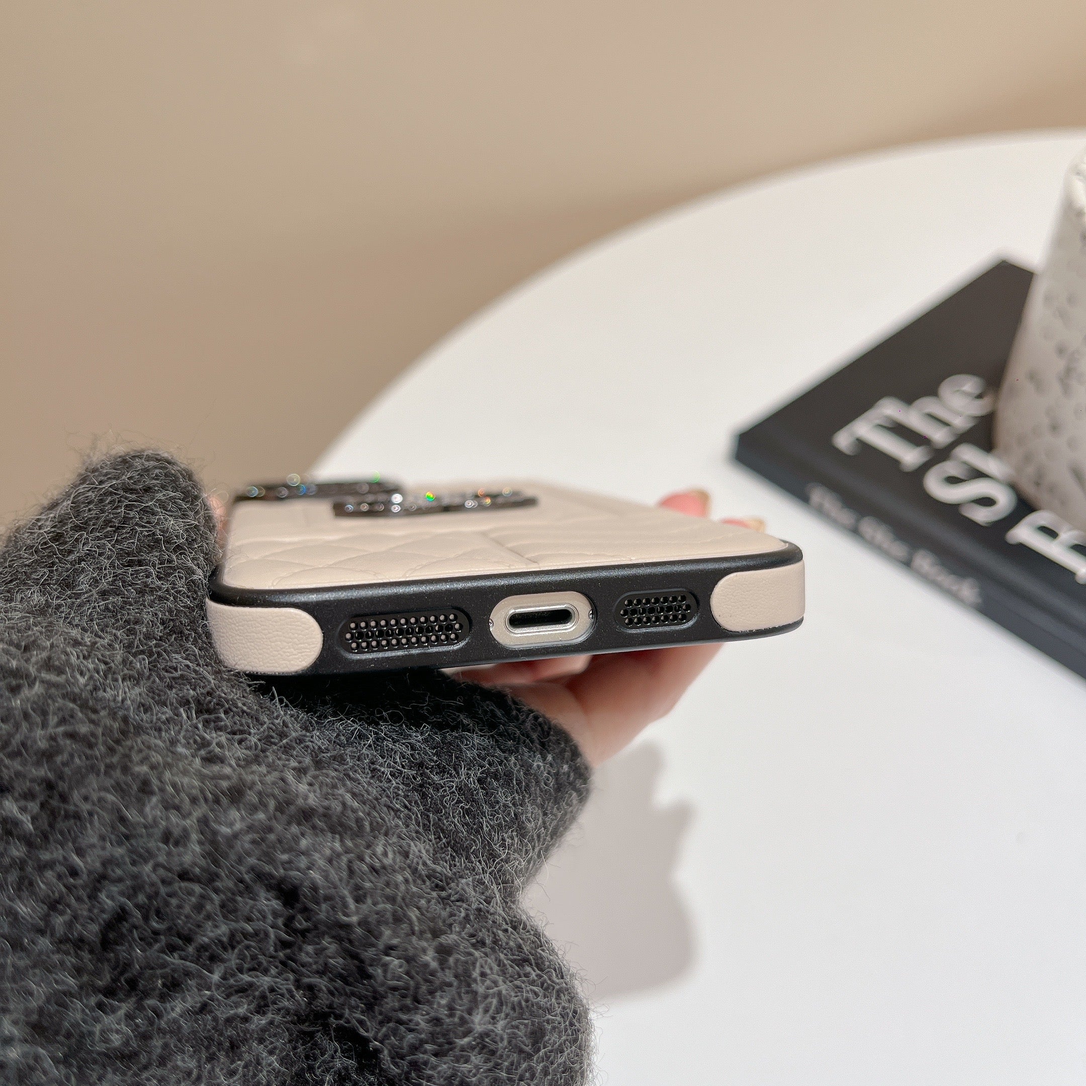 CC Rhombus Leather iPhone Case - Bestocase