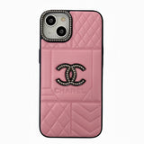 CC Rhombus Leather iPhone Case - Bestocase