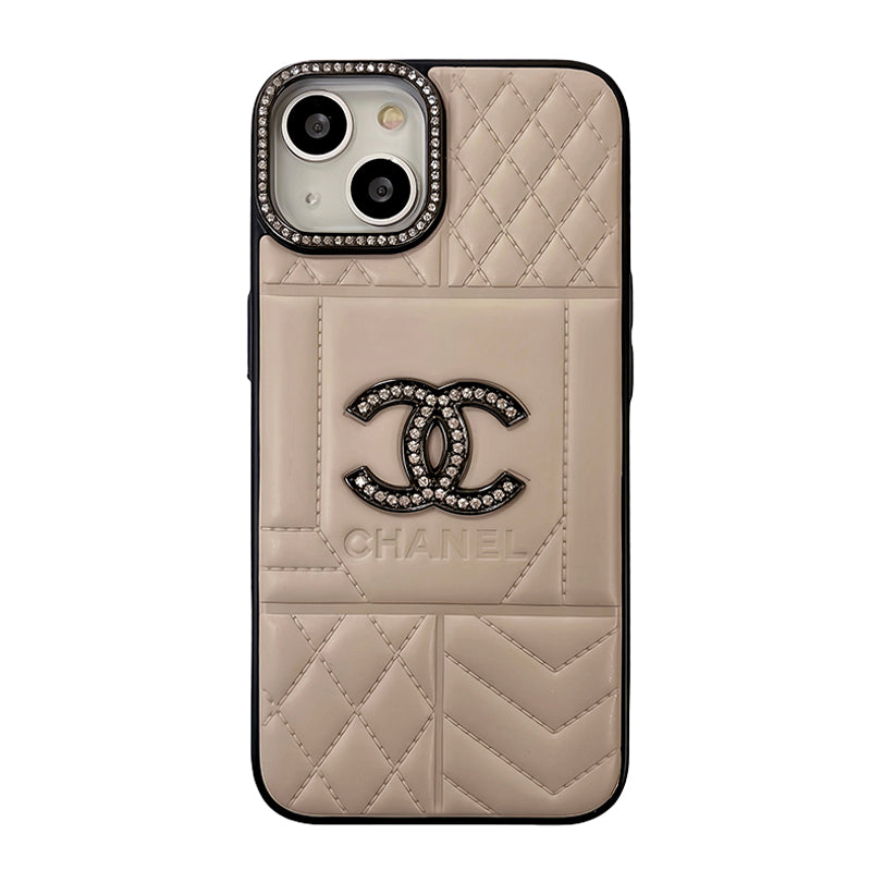 CC Rhombus Leather iPhone Case - Bestocase