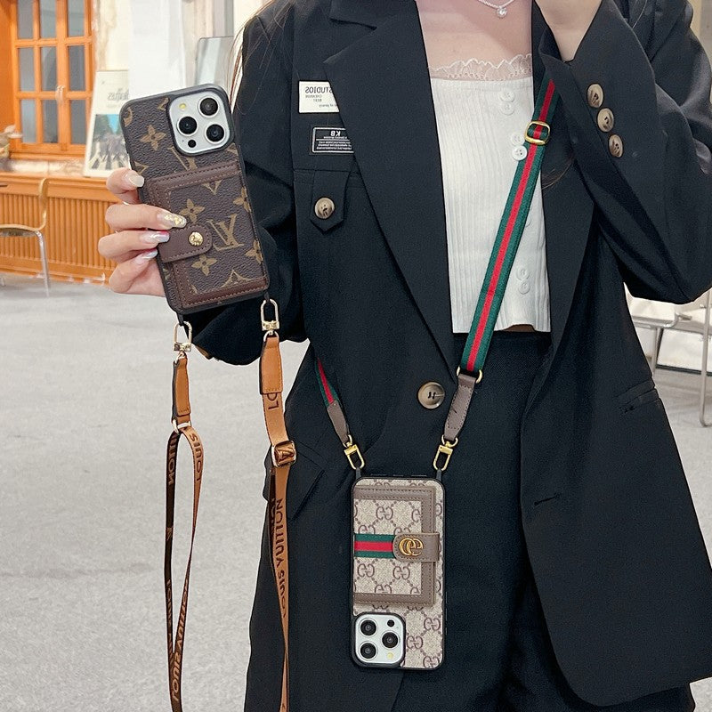 GG Card Bag Crossbody iPhone Case - Bestocase